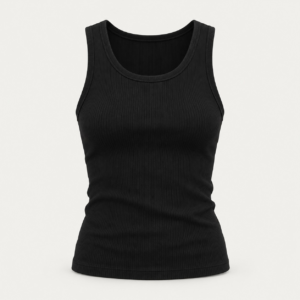 Ribbed Tank — Black
